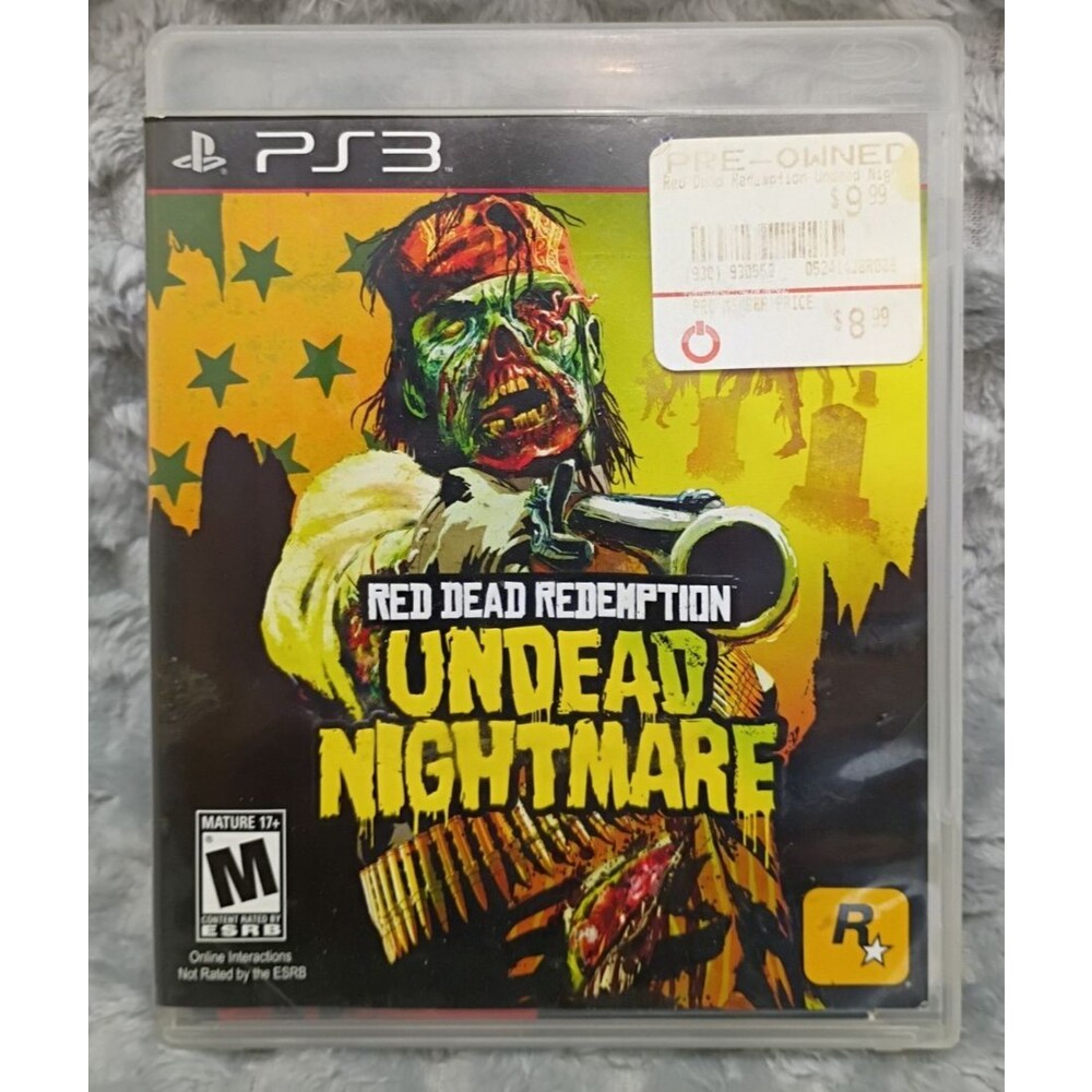 Red Dead Redemption Undead Nightmare PS3 PlayStation 3 Instructions Map Poster